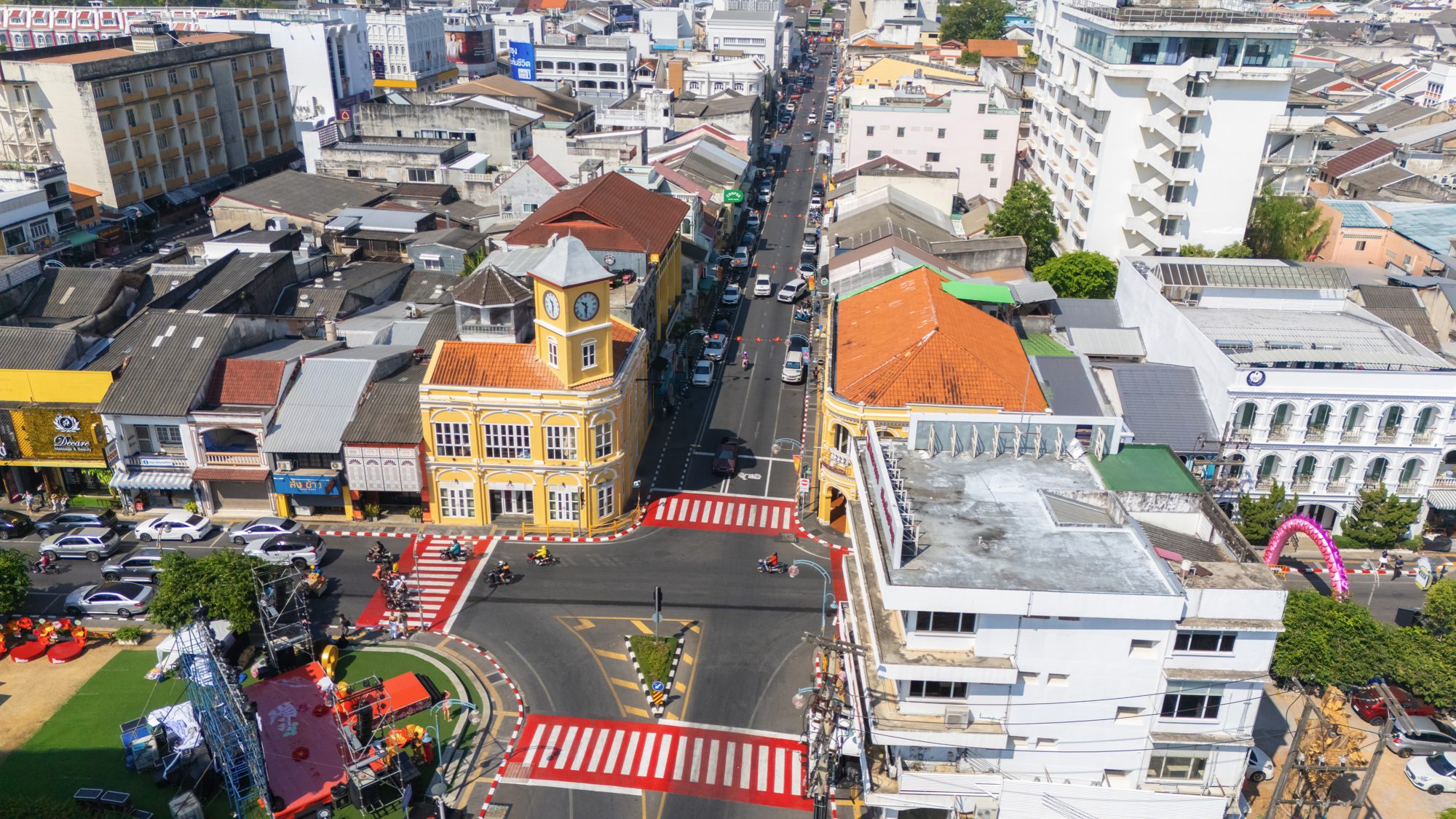Aerial view of Phuket Old Town