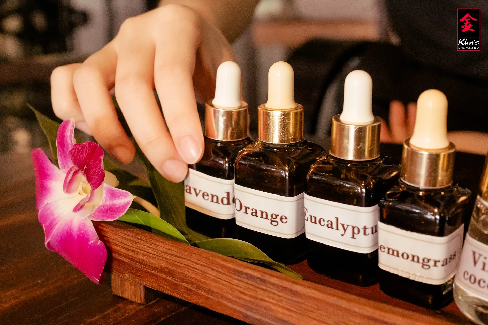Essential oils for aroma massage